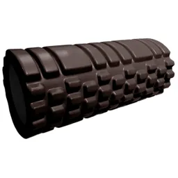 Rodillo Foam Roller 33cm Espuma Yoga Masajeador Grabado Negro
