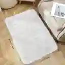 Tapetes Pie De Cama Peludos Antideslizante Blanco Marfil 50*80 Cms