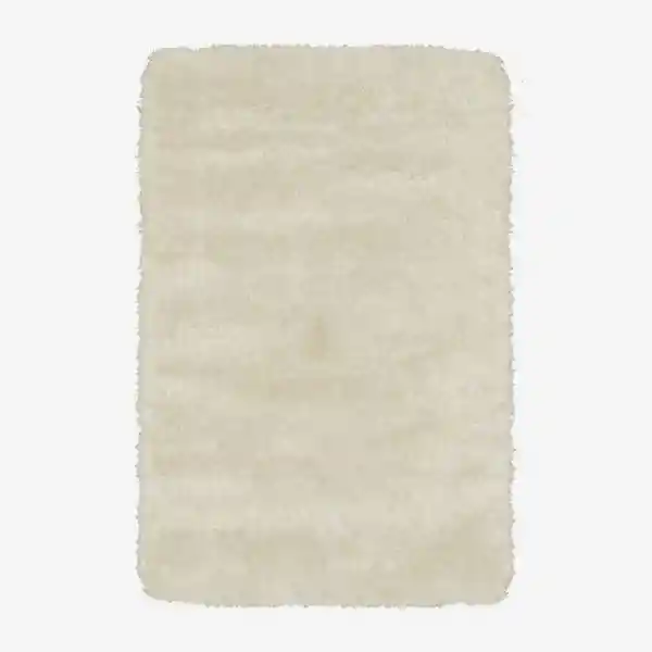 Tapetes Pie De Cama Peludos Antideslizante Blanco Marfil 50*80 Cms