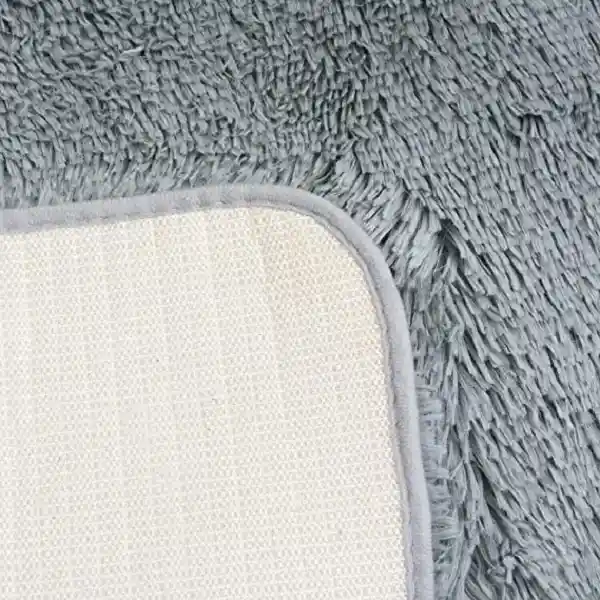 Tapetes Pie De Cama Peludos Antideslizante Gris 50*80 Cms