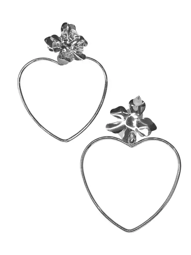 Aretes Diseño Topito De Corazón Con Flor