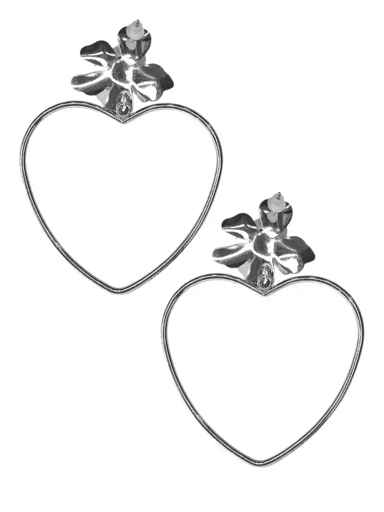 Aretes Diseño Topito De Corazón Con Flor