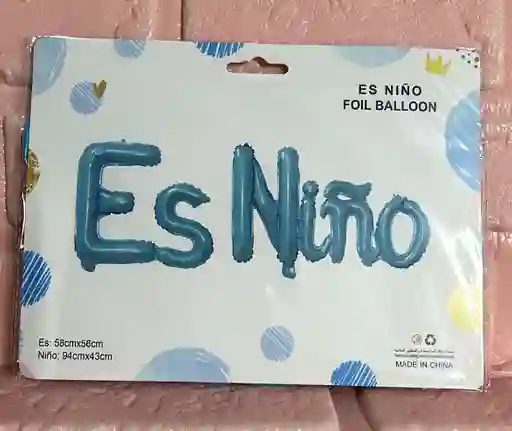 Letrero Inflable Es Niño Azul