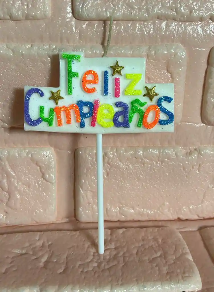 Vela Feliz Cumpleaños Neon Tablero