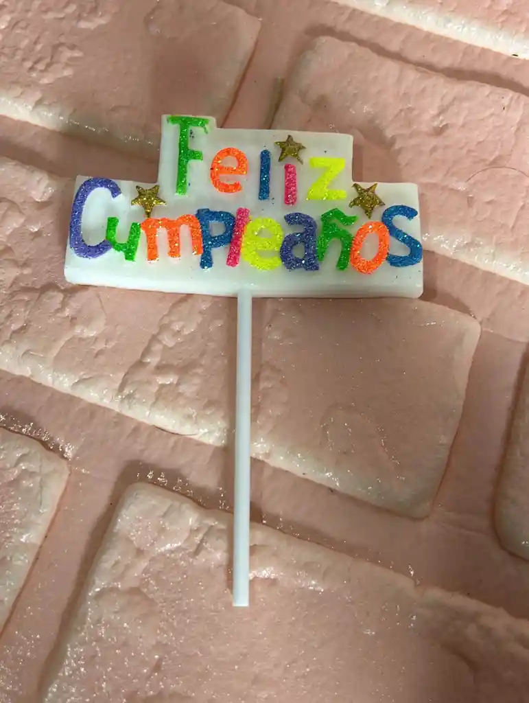 Vela Feliz Cumpleaños Neon Tablero