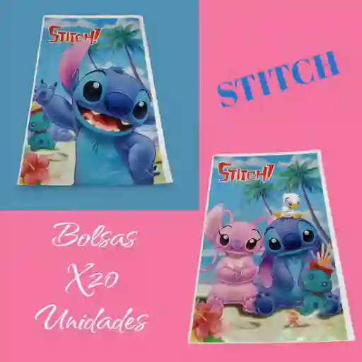 Bolsas Para Sorpresa Stitch Paquete X20 Unidades