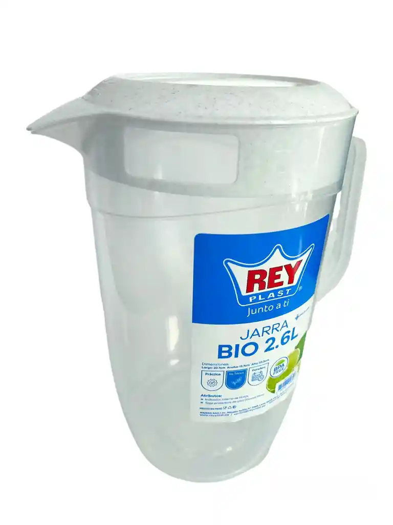 Jarra Bio Plastica Capacidad 2,6 Litros Rey Plast