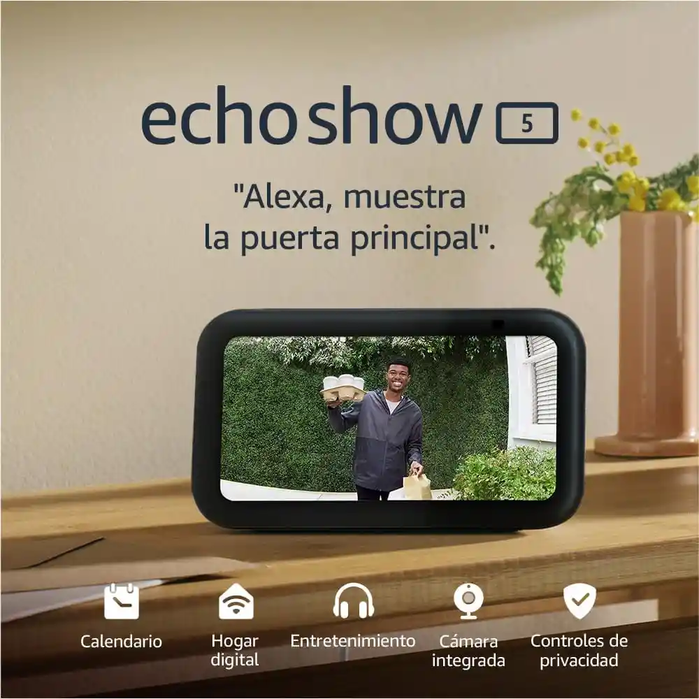 Amazon Echo Show 5 (3.ª Generación) Pantalla Táctil Con Alexa Asistente Inteligente Negro