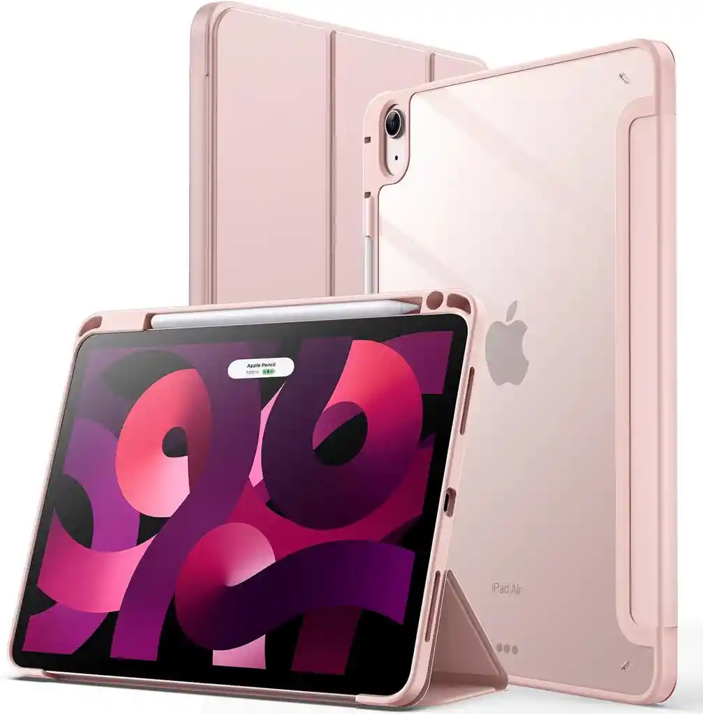 Estuche Protector Smart Clear Para Ipad Air 10.9 4a Y 5a Generacion – Rosado