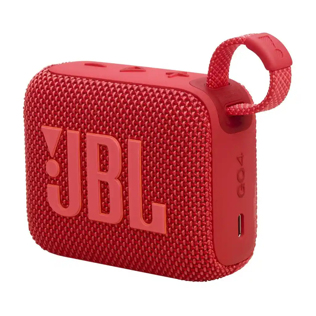 Parlante Jbl Go 4 Portátil Bluetooth 7h+2h Resistente Agua - Rojo