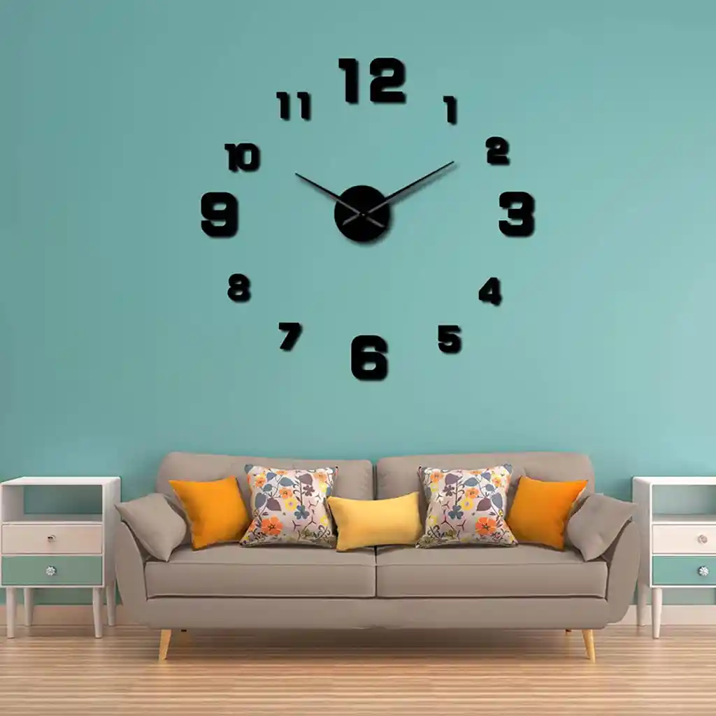 Reloj Pared, 40cm Diseño Pegatina Sticker 3d Fk22b-146