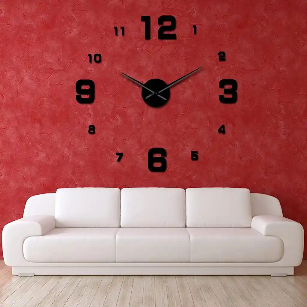 Reloj Pared, 40cm Diseño Pegatina Sticker 3d Fk22b-146