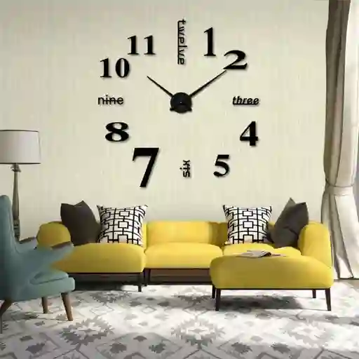 Reloj Pared, 40cm Diseño Pegatina Sticker 3d. Fk23b-01