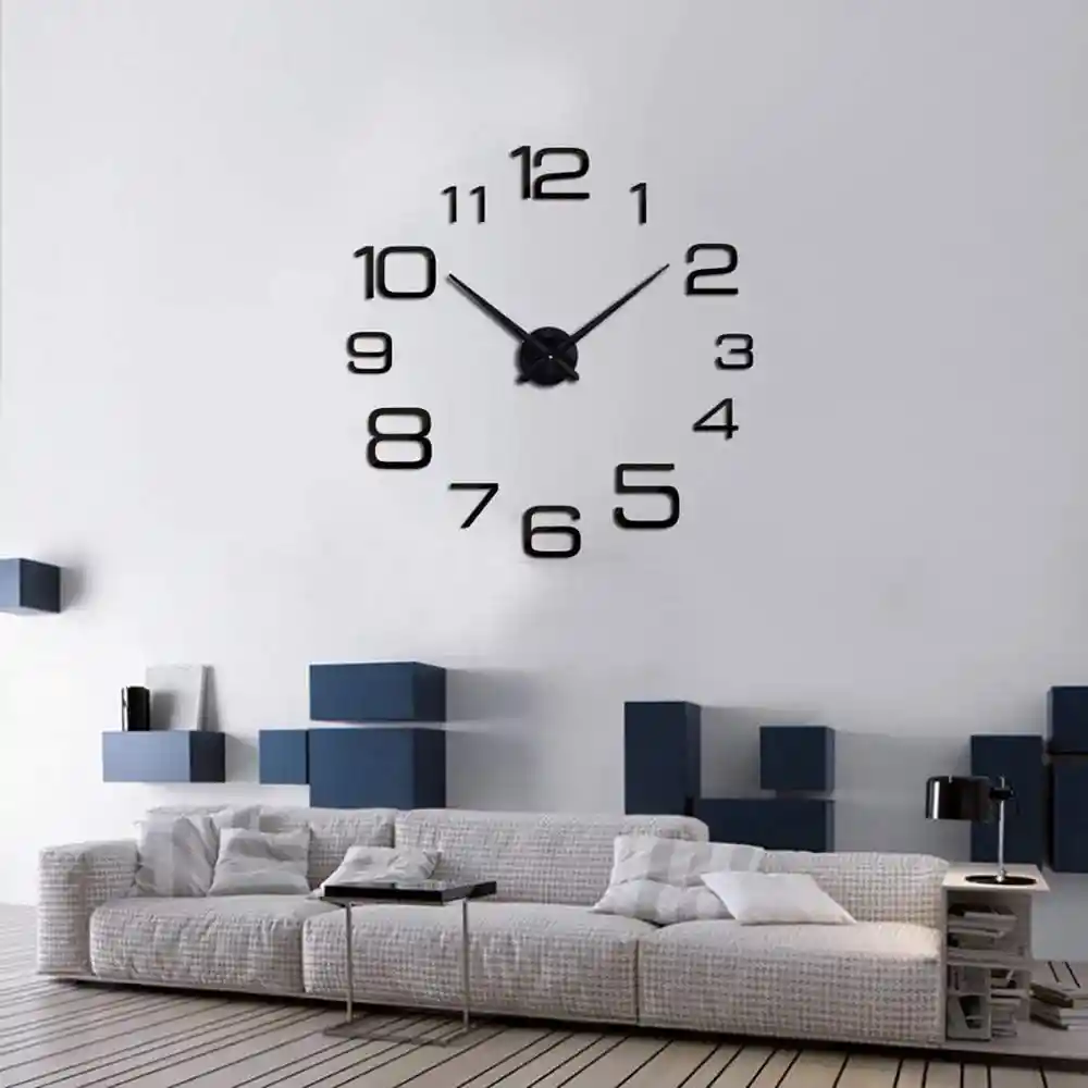 Reloj Pared, 40cm Diseño Pegatina Sticker 3d. Fk23b-01