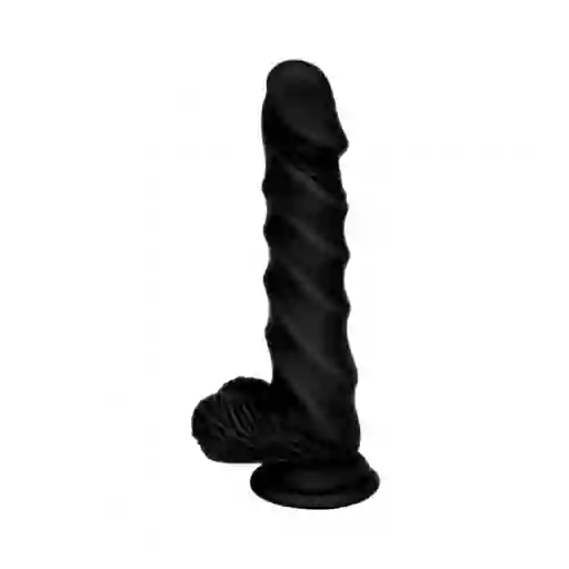 Dildo Realista Espiral Negro