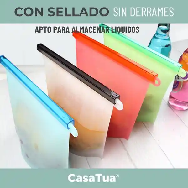 Bolsas Silicona Hermeticas Alimentos Casatua Set X 4