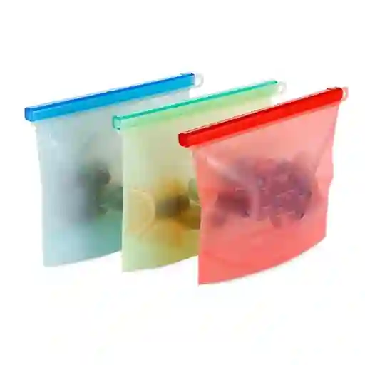 Bolsas Silicona Hermeticas Alimentos Casatua Set X 3