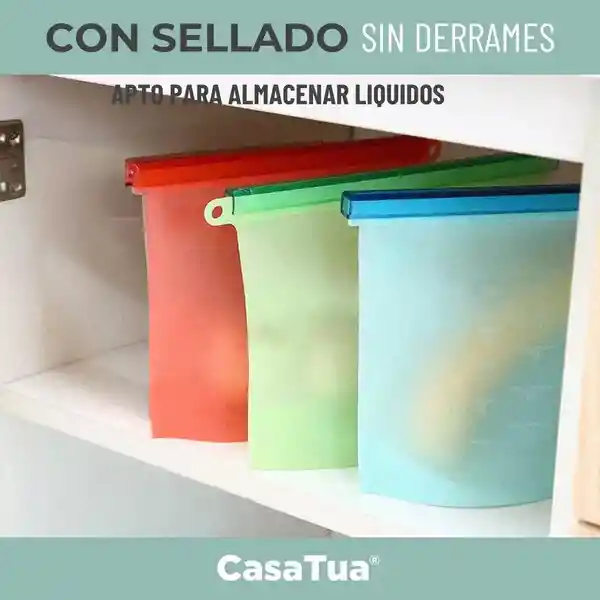 Bolsas Silicona Hermeticas Alimentos Casatua Set X 3