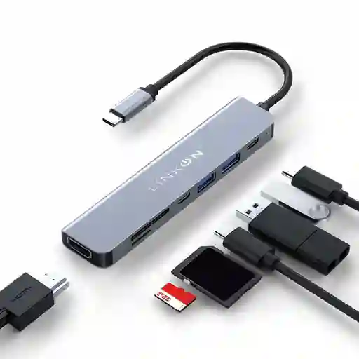 Hub Adaptador Multipuerto Usb C 7 En 1 Linkon