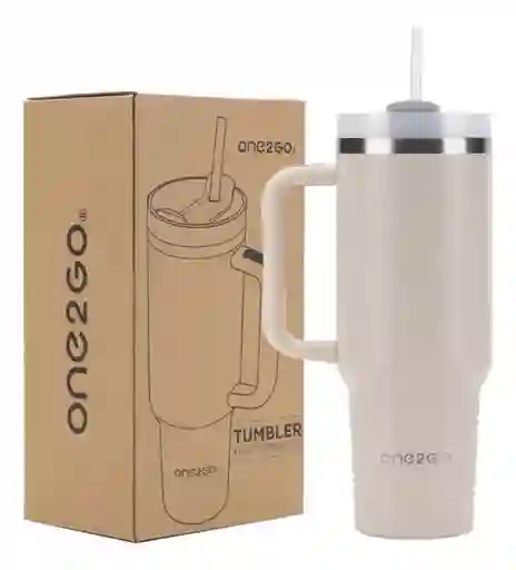 Vaso Termo Termico Manija Y Pitillo 1,2l One2go Acero Inox