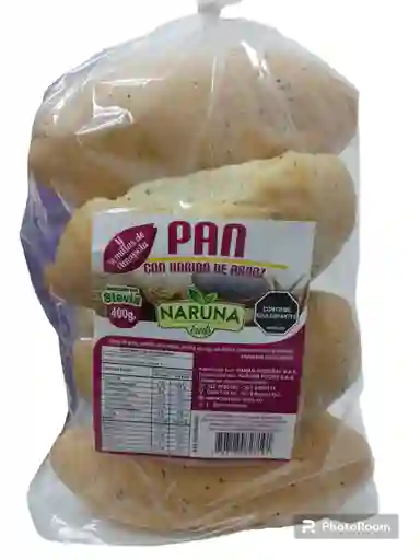 Pan De Harina De Arroz, X 8, Sin Gluten Endulzado Con Stevia, Naruna