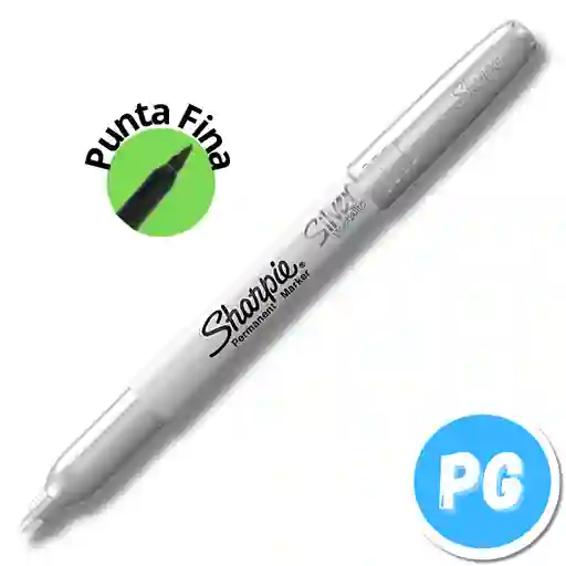 Marcador Sharpie Punta Fina Plateado