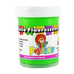 Pintura Vinilo Payasito Color Verde Fluorescente X Unidad De 80g Pinturas Vinilo