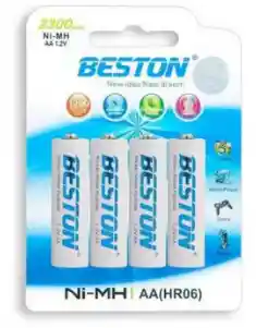 Paquete Bateria Beston Aa 750 Mah X4 Unds Recargable