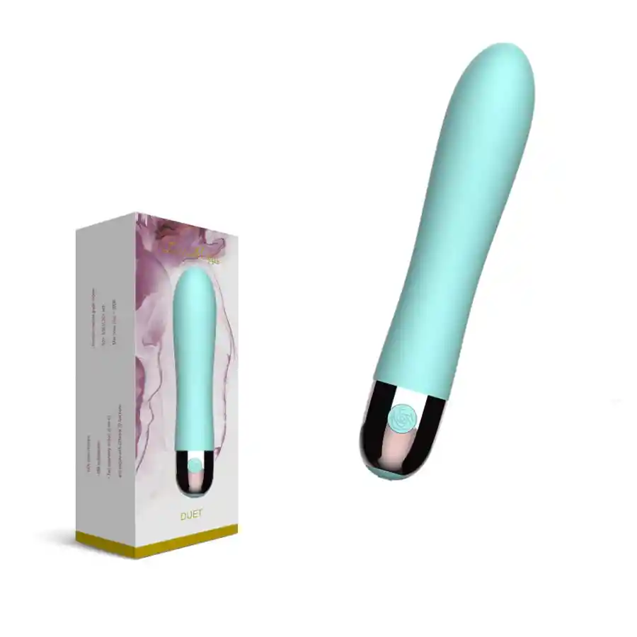 Vibrador 10 Funciones Duet Dual Turquesa