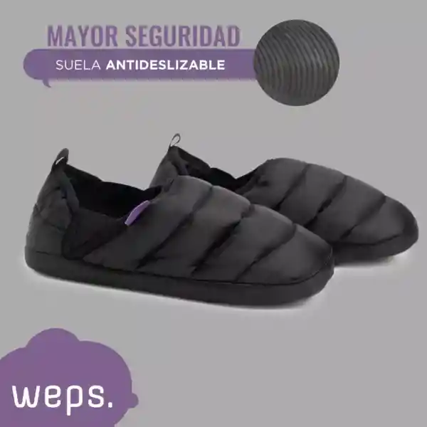 Pantuflas Unisex Weps Antideslizantes - Negro - Talla 37