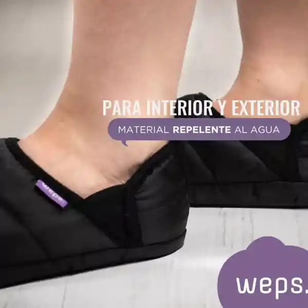 Pantuflas Unisex Weps Antideslizantes - Negro - Talla 37