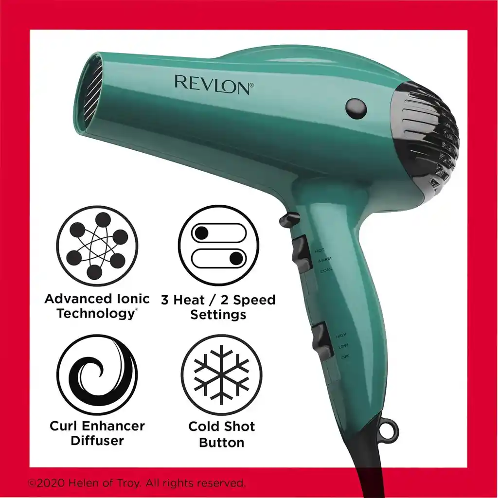 Secador Profesional Revlon Essentials Con Booster Volume 1875v Rvdr5036c