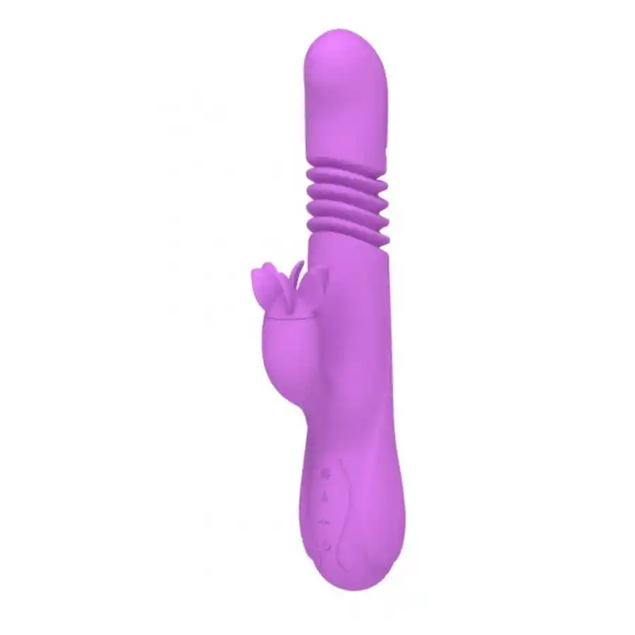 Vibrador Doble Estimulación Arya Telescopic Rotation Tongue