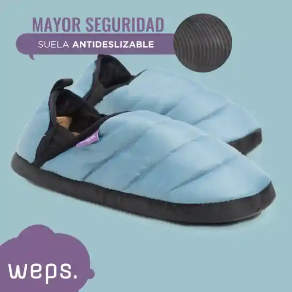 Pantuflas Unisex Weps Antideslizantes - Azul - Talla 43