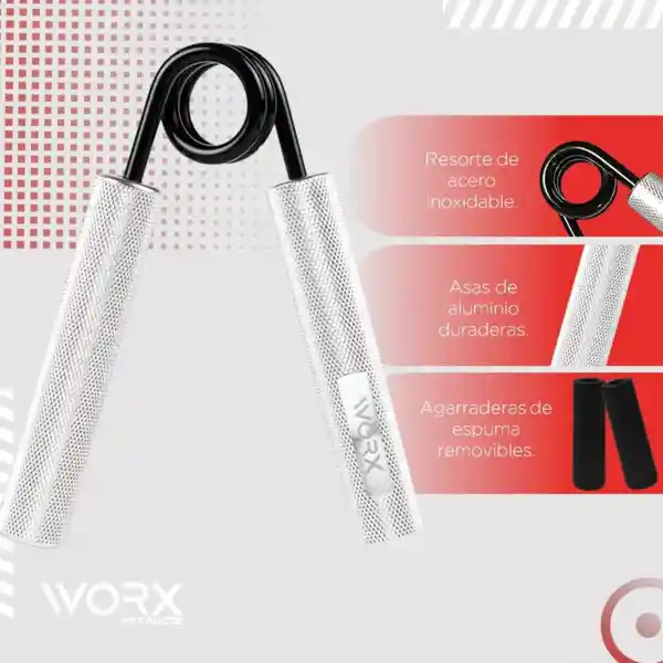 Hand Grip Ejercitador Manos Set X 4 Worx Diferentes Niveles