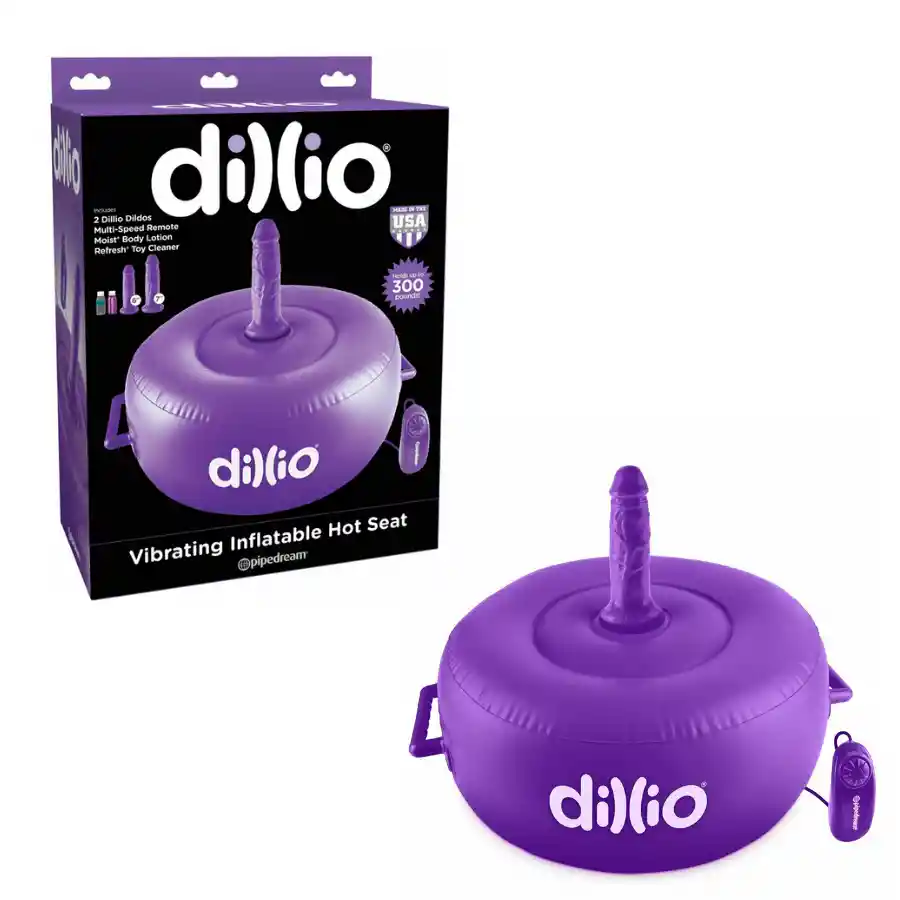 Asiento Hot Inflable Vibrador Morado Dillio