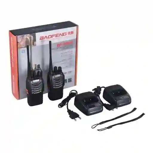 Radio Walkie Talkie Baofeng Bf-888s Uhf X2 Bateria 1500m Ah