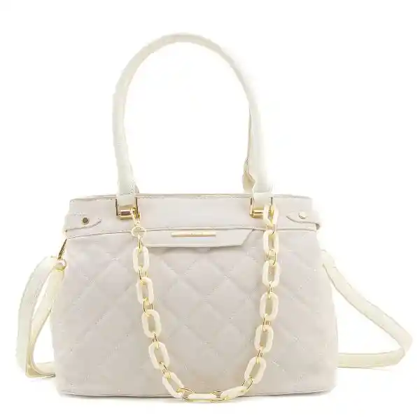 Bolso Con Cadena Decorativa Y Diseño Efecto Acolchado