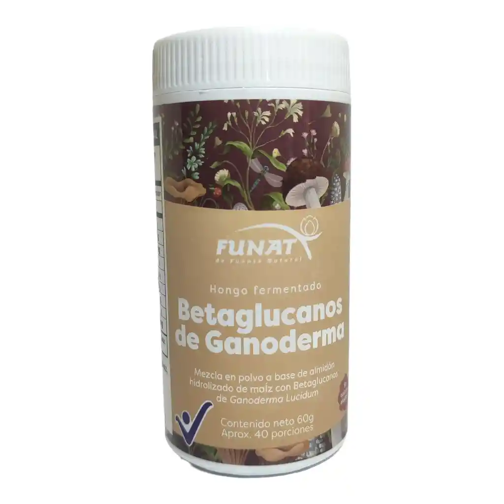 Betaglucanos De Ganoderma (reishi Hongo Polvo) X 60g Funat
