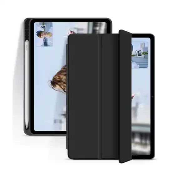 Estuche Funda Smart Case Con Soporte Pencil Para Xmi Redmi Pad Pro Negro