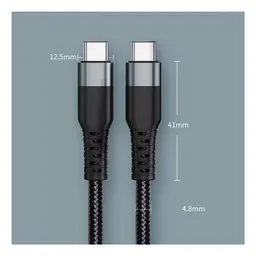 Cable Usb Tipo C A Tipo C Trenzado Carga Rapida Unitec | 2m