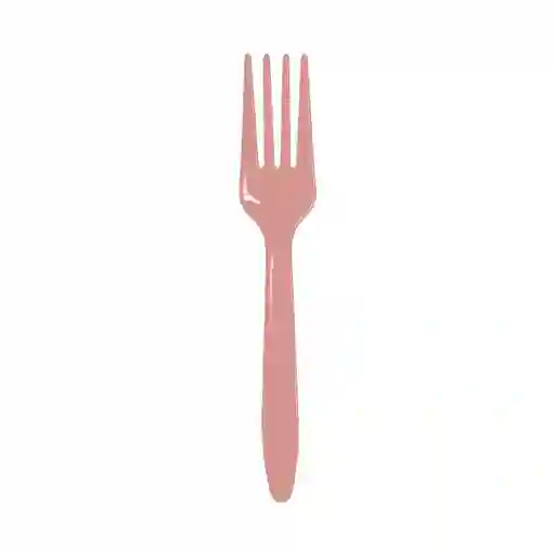 Tenedor Oxo Biodegradable Color Oro Rosa