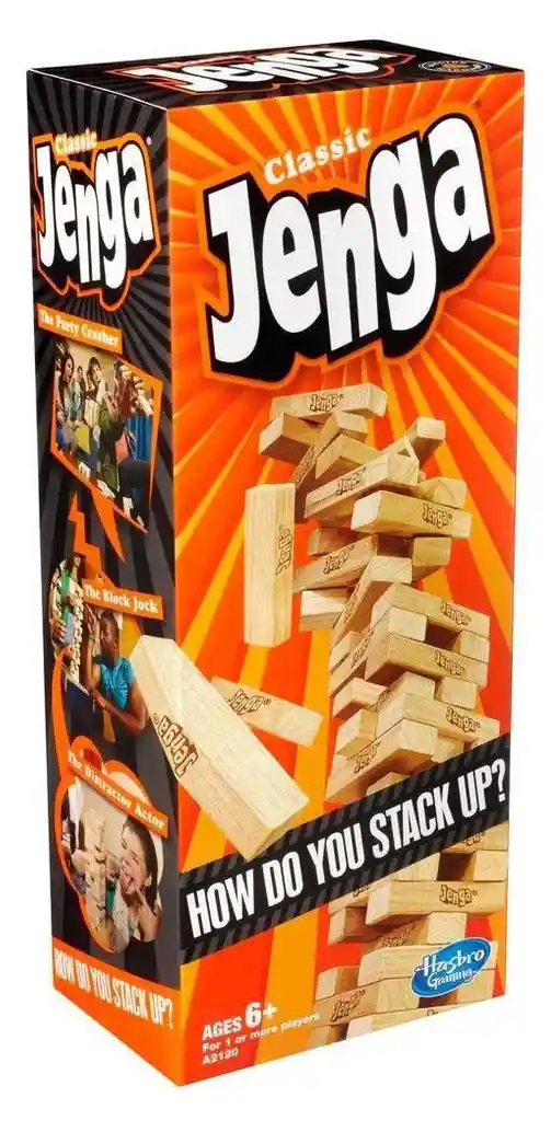 Juego De Mesa Jenga Clásico De Madera Para La Familia