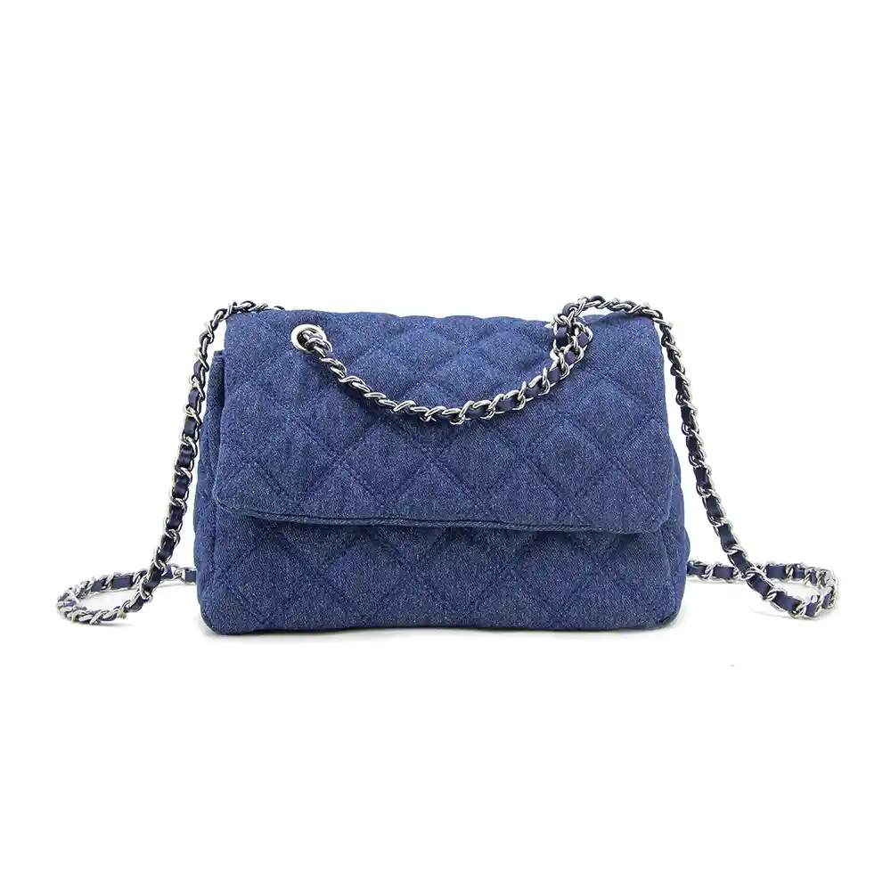 Bandolera En Denim Con Costuras Piramidales