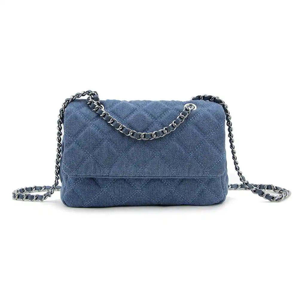 Bandolera En Denim Con Costuras Piramidales