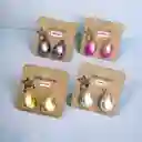 Aretes Gota Chunky Mediano Dorados