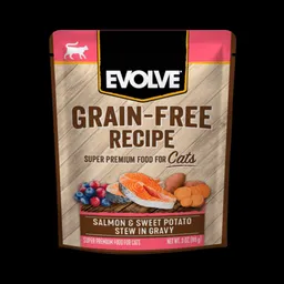 Evolve Cat Grain Free Pouche Salmon Y Patatas Dulces 85 Gr