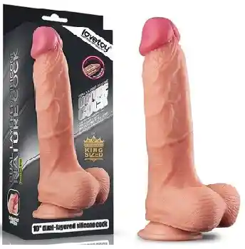 10 Dual Layer Platinum Silicone Cock