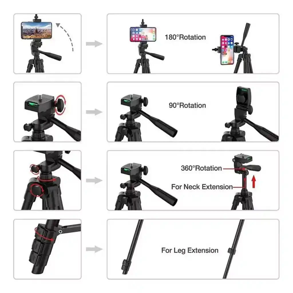 Tripode Tripie Para Camara Y Celular Vtc 9988 140cm Calidad+