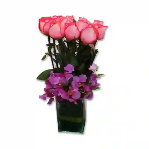 Arreglo Floral Con Rosas Y Orquideas - Flores Cali